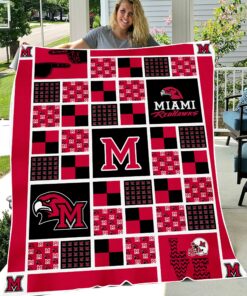 NCAA University of Miami (Oh) Redhawks Sherpa Fleece Blanket