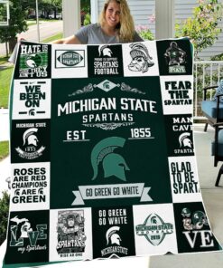 NCAA University of Michigan State Spartans Sherpa Fleece Blanket