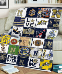 NCAA University of Navy Midshipmen Sherpa Fleece Blanket