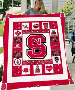 NCAA University of Nc State Wolfpack Sherpa Fleece Blanket