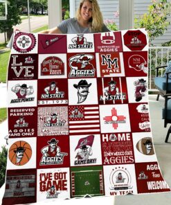 NCAA University of New Mexico State Aggies Sherpa Fleece Blanket
