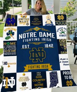 NCAA University of Notre Dame Fighting Irish Sherpa Fleece Blanket