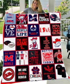 NCAA University of Ole Miss Rebels Sherpa Fleece Blanket