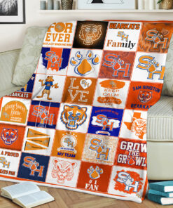 NCAA University of Sam Houston State Bearkats Sherpa Fleece Blanket