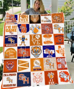 NCAA University of Sam Houston State Bearkats Sherpa Fleece Blanket