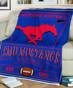 NCAA University of Smu Mustangs Sherpa Fleece Blanket