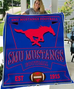 NCAA University of Smu Mustangs Sherpa Fleece Blanket