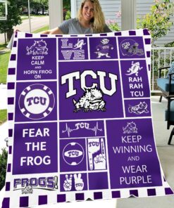 NCAA University of Tcu Horned Frogs Sherpa Fleece Blanket