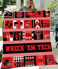 NCAA University of Texas Tech Red Raiders Sherpa Fleece Blanket