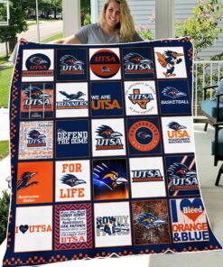 NCAA University of Utsa Roadrunners Sherpa Fleece Blanket