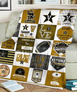 NCAA University of Vanderbilt Commodores Sherpa Fleece Blanket