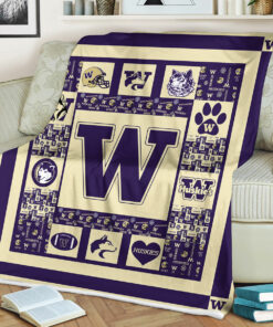 NCAA University of Washington Huskies Sherpa Fleece Blanket