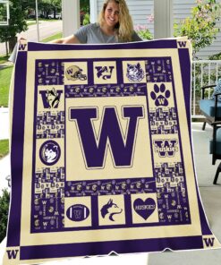 NCAA University of Washington Huskies Sherpa Fleece Blanket