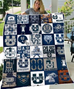 NCAA Utah State Sherpa Fleece Blanket.jpg