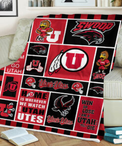 NCAA Utah Utes Sherpa Fleece Blanket Gifts For Fans
