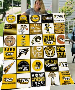 NCAA VCU Rams Sherpa Fleece Blanket College Student Gift