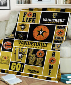 NCAA Vanderbilt Commodores Sherpa Fleece Blanket College Student Gift