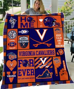 NCAA Virginia Cavaliers Sherpa Fleece Blanket Gifts For Fans
