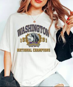 NCAA Washington Huskies Est 1991 Logo Sweatshirt, National Champions, University of Washington Shirt, Unisex T-Shirt Sweater Hoodie