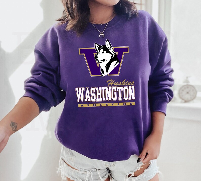 NCAA Washington Huskies Logo Athletics Sweatshirt, University of Washington Shirt, College Football, Unisex T-Shirt Sweater Hoodie