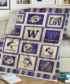 NCAA Washington Huskies Sherpa Fleece Blanket Gifts For Fans