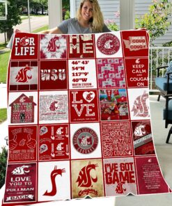 NCAA Washington State Cougars Sherpa Fleece Blanket