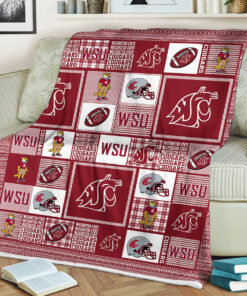 NCAA Washington State Cougars Sherpa Fleece Blanket Gifts For Fans