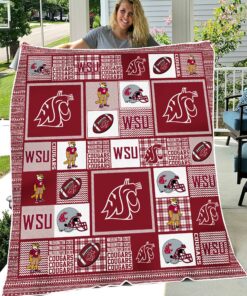 NCAA Washington State Cougars Sherpa Fleece Blanket Gifts For Fans