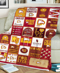 NCAA Winthrop Eagles Sherpa Fleece Blanket