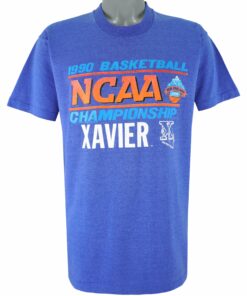 NCAA Xavier Musketeers Basketball Championship T-Shirt 1990 Vintage Style Hoodie Sweatshirt Reprinted Full Size Gifts for Fans