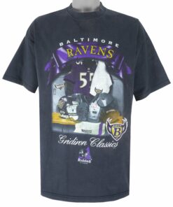 NFL Baltimore Ravens Gridiron Classics T-Shirt 1998 Vintage Style Hoodie Sweatshirt Reprinted Full Size Gifts for Fans