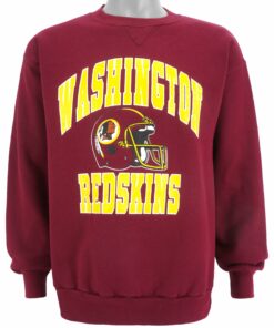 NFL (Bike) - Washington Redskins Crew Neck Sweatshirt 1990s Vintage Style Hoodie Shirt Reprinted Full Size Gifts for Fans