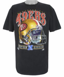 NFL Black San Francisco 49ers T-Shirt 1992 Vintage Style Hoodie Sweatshirt Reprinted Full Size Gifts for Fans
