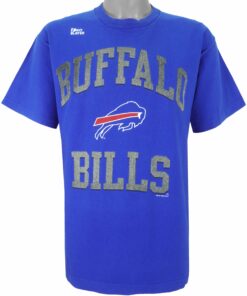 NFL Blue Buffalo Bills Single Stitch T-Shirt 1996 Vintage Style Hoodie Sweatshirt Reprinted Full Size Gifts for Fans