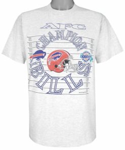 NFL Buffalo Bills, AFC Champions T-Shirt 1994 Vintage Style Hoodie Sweatshirt Reprinted Full Size Gifts for Fans