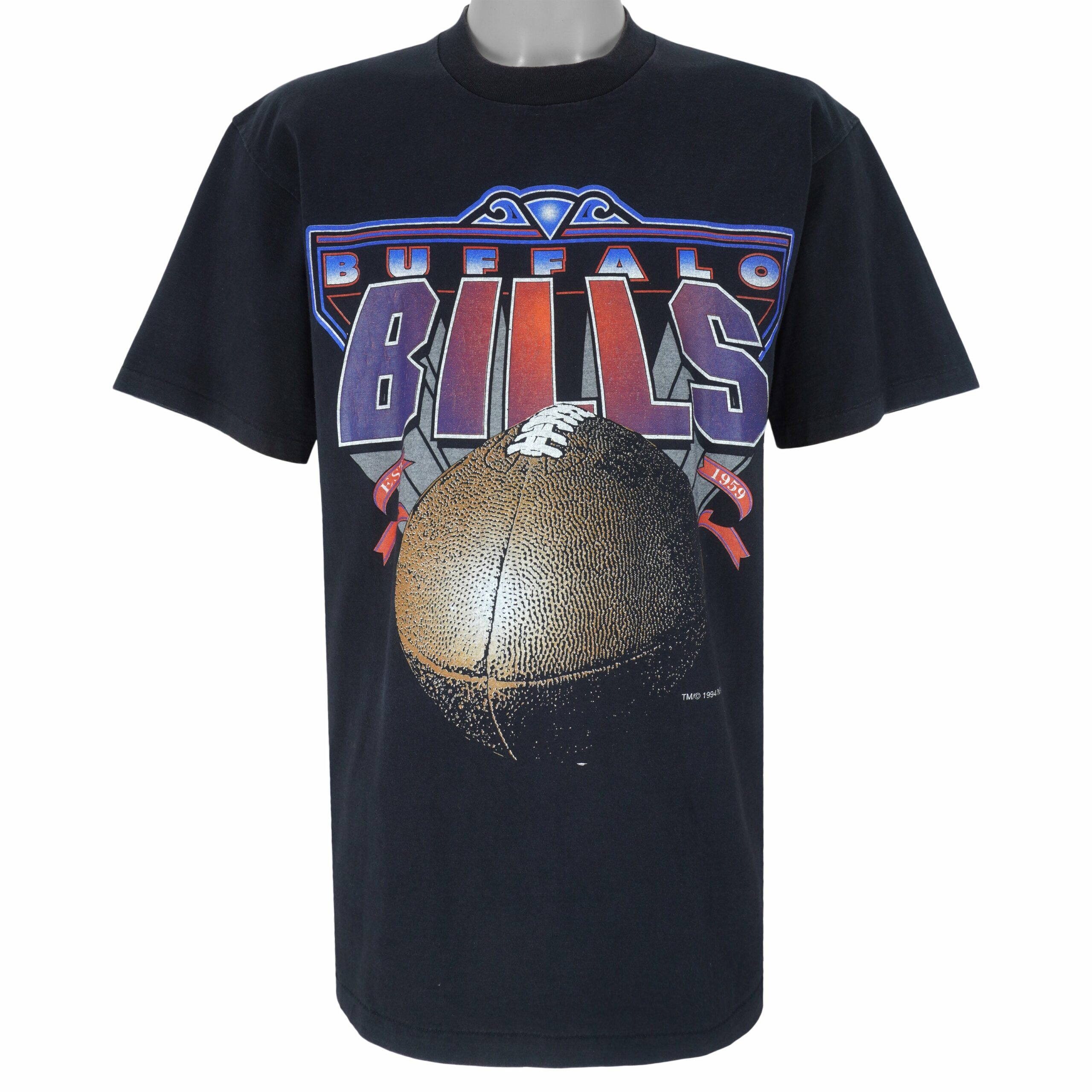 NFL Buffalo Bills Football Single Stitch T-Shirt 1994 Vintage Style Hoodie Sweatshirt Reprinted Full Size Gifts for Fans