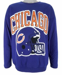 NFL Chicago Bears Reversible Crew Neck Sweatshirt 1990s Vintage Style Hoodie Shirt Reprinted Full Size Gifts for Fans