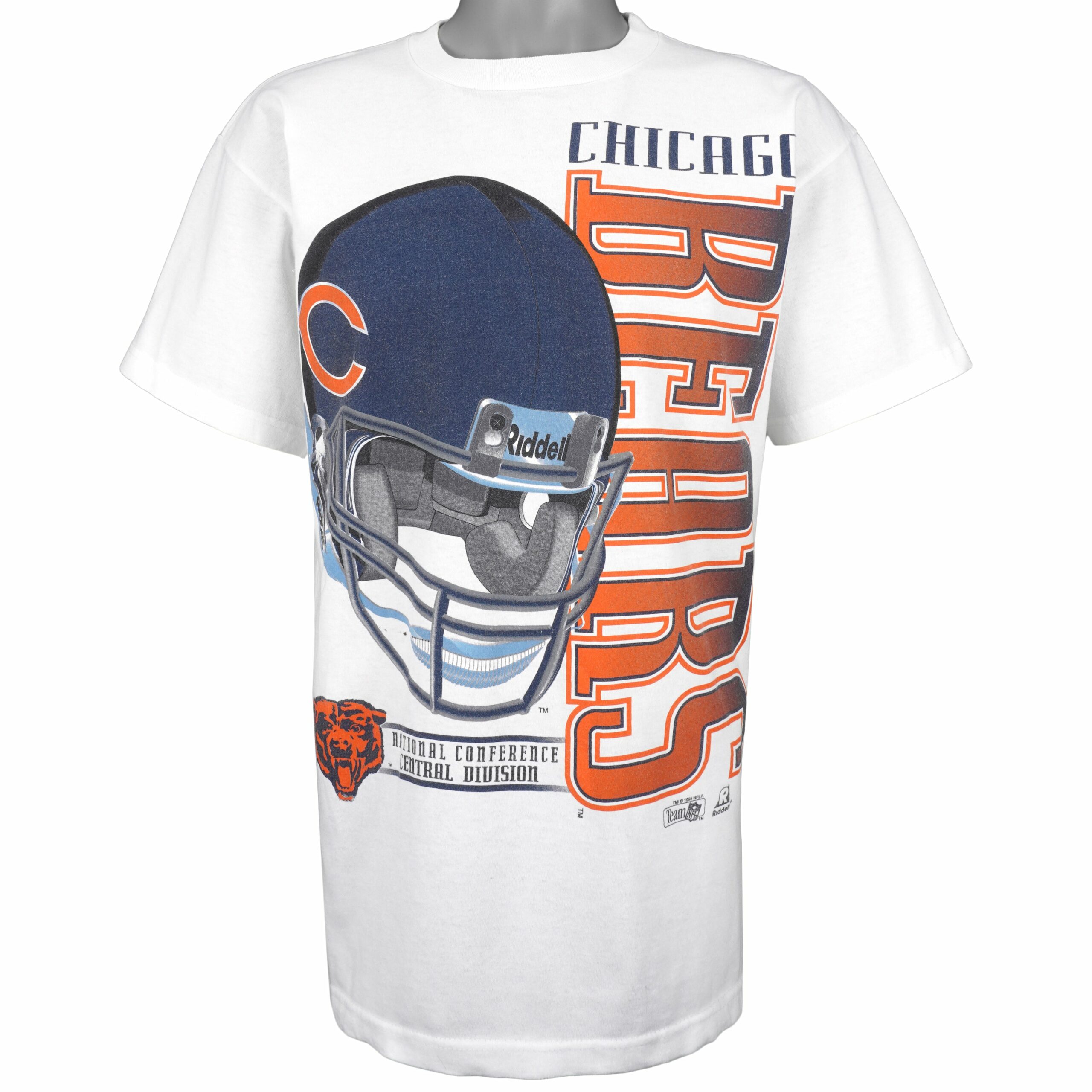 NFL Chicago Bears Spell-Out T-Shirt 1995 Vintage Style Hoodie Sweatshirt Reprinted Full Size Gifts for Fans