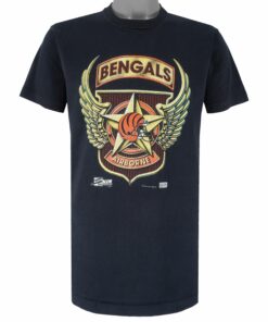 NFL Cincinnati Bengals Airborne T-Shirt 1990 Vintage Style Hoodie Sweatshirt Reprinted Full Size Gifts for Fans