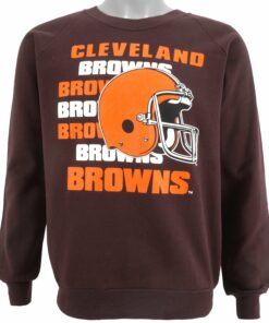 NFL Cleveland Browns Crew Neck Sweatshirt 1990s Vintage Style Hoodie Shirt Reprinted Full Size Gifts for Fans