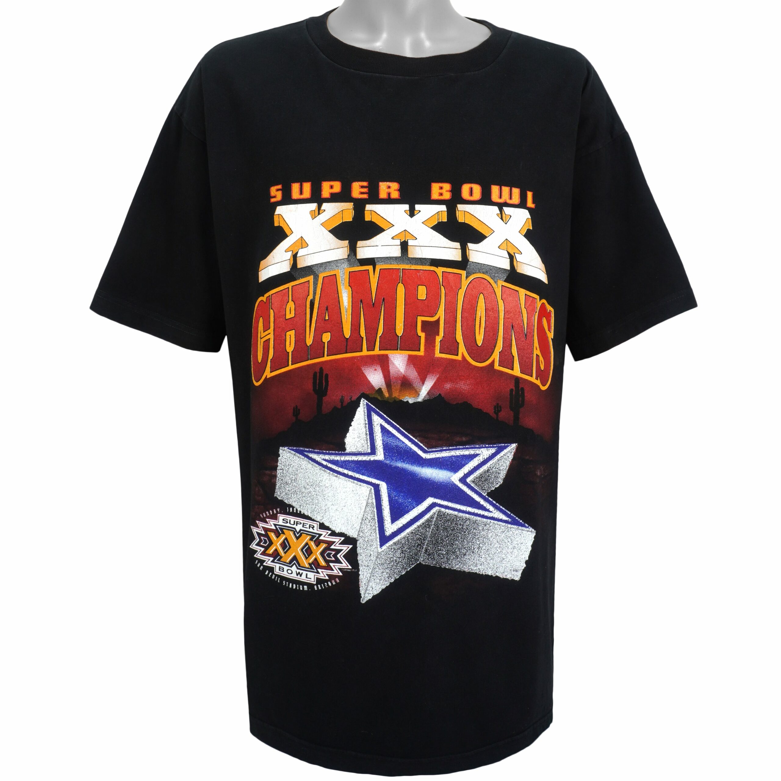 NFL Cowboys, Super Bowl 30th Champions T-Shirt 1995 Vintage Style Hoodie Sweatshirt Reprinted Full Size Gifts for Fans