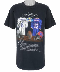 NFL Cowboys VS Bills Super Bowl 28th T-Shirt 1993 Vintage Style Hoodie Sweatshirt Reprinted Full Size Gifts for Fans