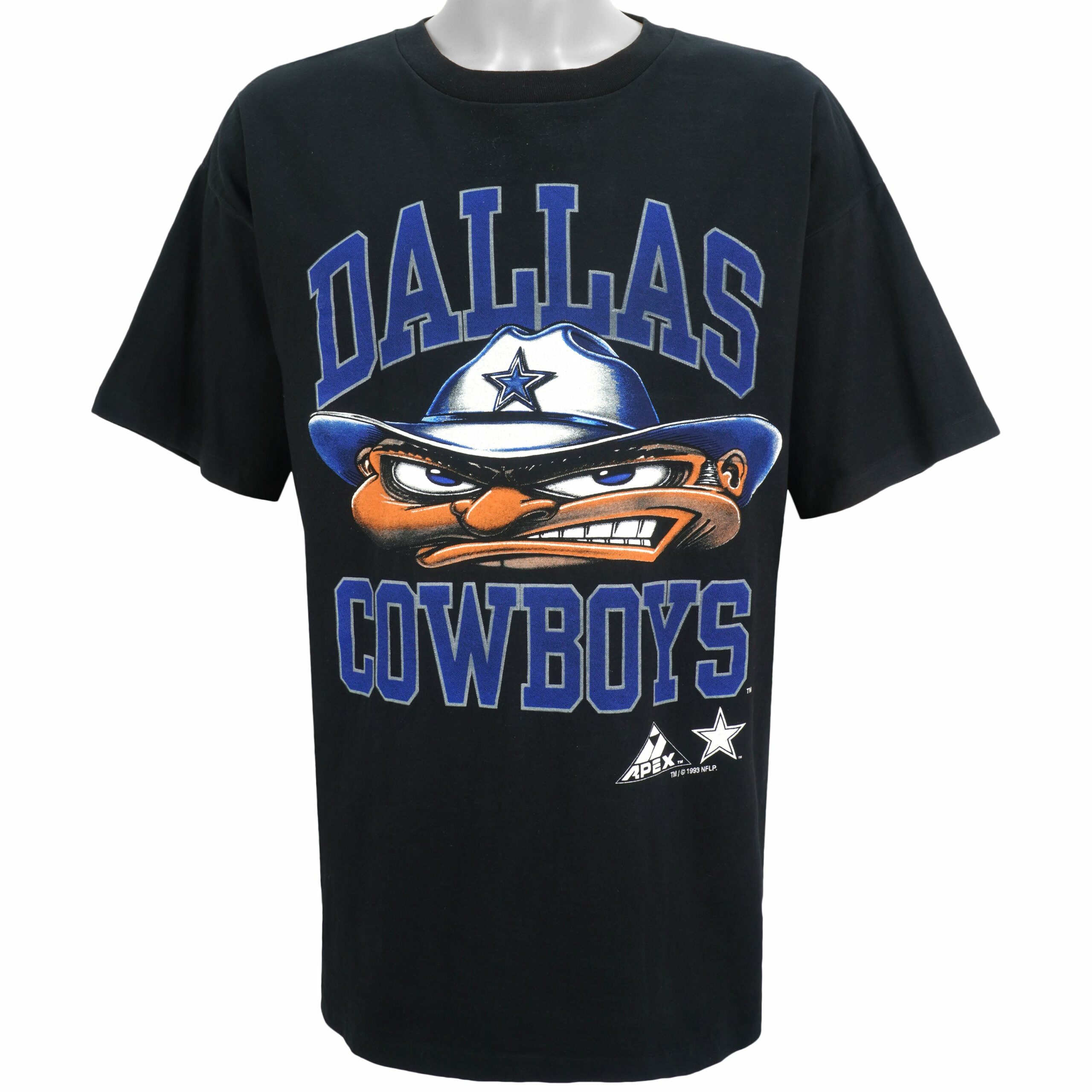 NFL Dallas Cowboys Big Spell Out T-Shirt 1993 Vintage Style Hoodie Sweatshirt Reprinted Full Size Gifts for Fans