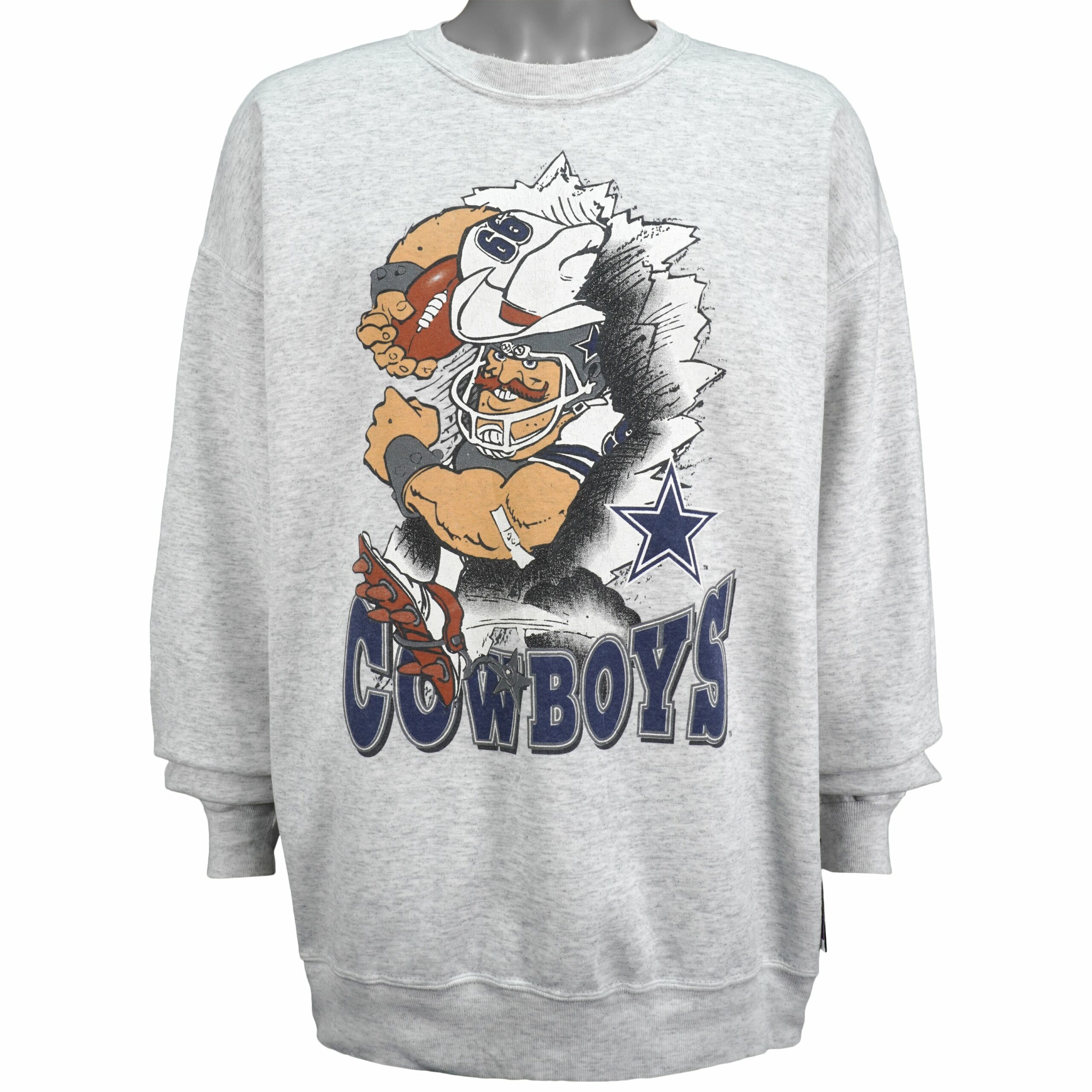 NFL Dallas Cowboys Breakout Sweatshirt 1990s Vintage Style Hoodie Shirt Reprinted Full Size Gifts for Fans
