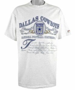 NFL Dallas Cowboys Grey T-Shirt 1990s Vintage Style Hoodie Sweatshirt Reprinted Full Size Gifts for Fans