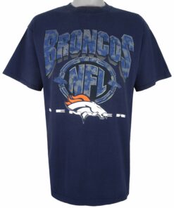 NFL Denver Broncos Big Logo T-Shirt 1990s Vintage Style Hoodie Sweatshirt Reprinted Full Size Gifts for Fans