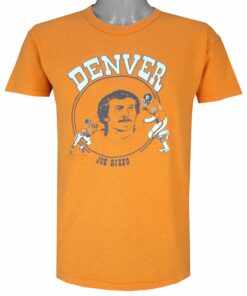 NFL Denver Broncos Joe Rizzo Single Stitch T-Shirt 1990s Vintage Style Hoodie Sweatshirt Reprinted Full Size Gifts for Fans