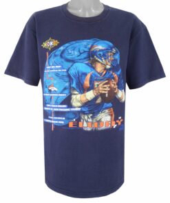 NFL Denver Broncos John Elway No. 7 T-Shirt 1998 Vintage Style Hoodie Sweatshirt Reprinted Full Size Gifts for Fans