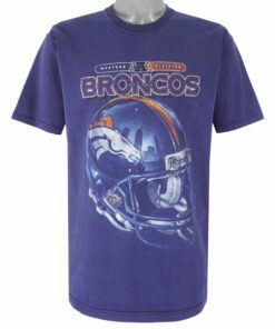 NFL Denver Broncos Western Division Helmet T-Shirt 1990s Vintage Style Hoodie Sweatshirt Reprinted Full Size Gifts for Fans