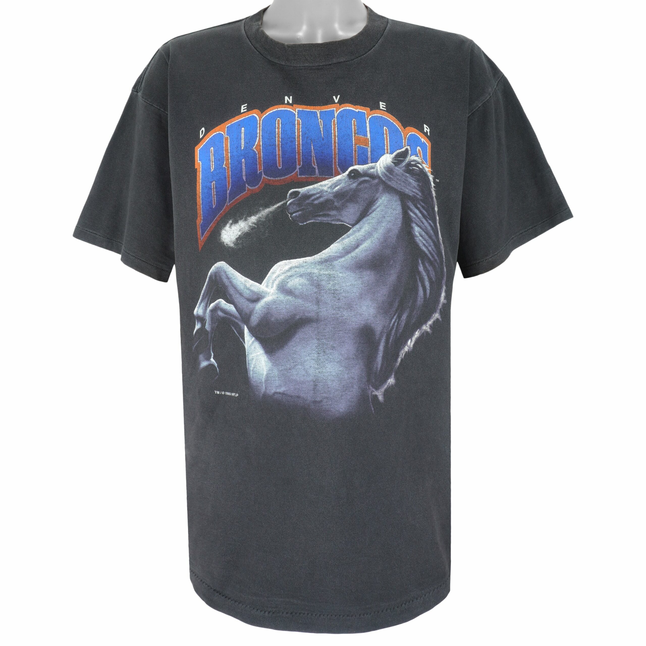 NFL Denver Broncos x Animal Single Stitch T-Shirt 1993 Vintage Style Hoodie Sweatshirt Reprinted Full Size Gifts for Fans